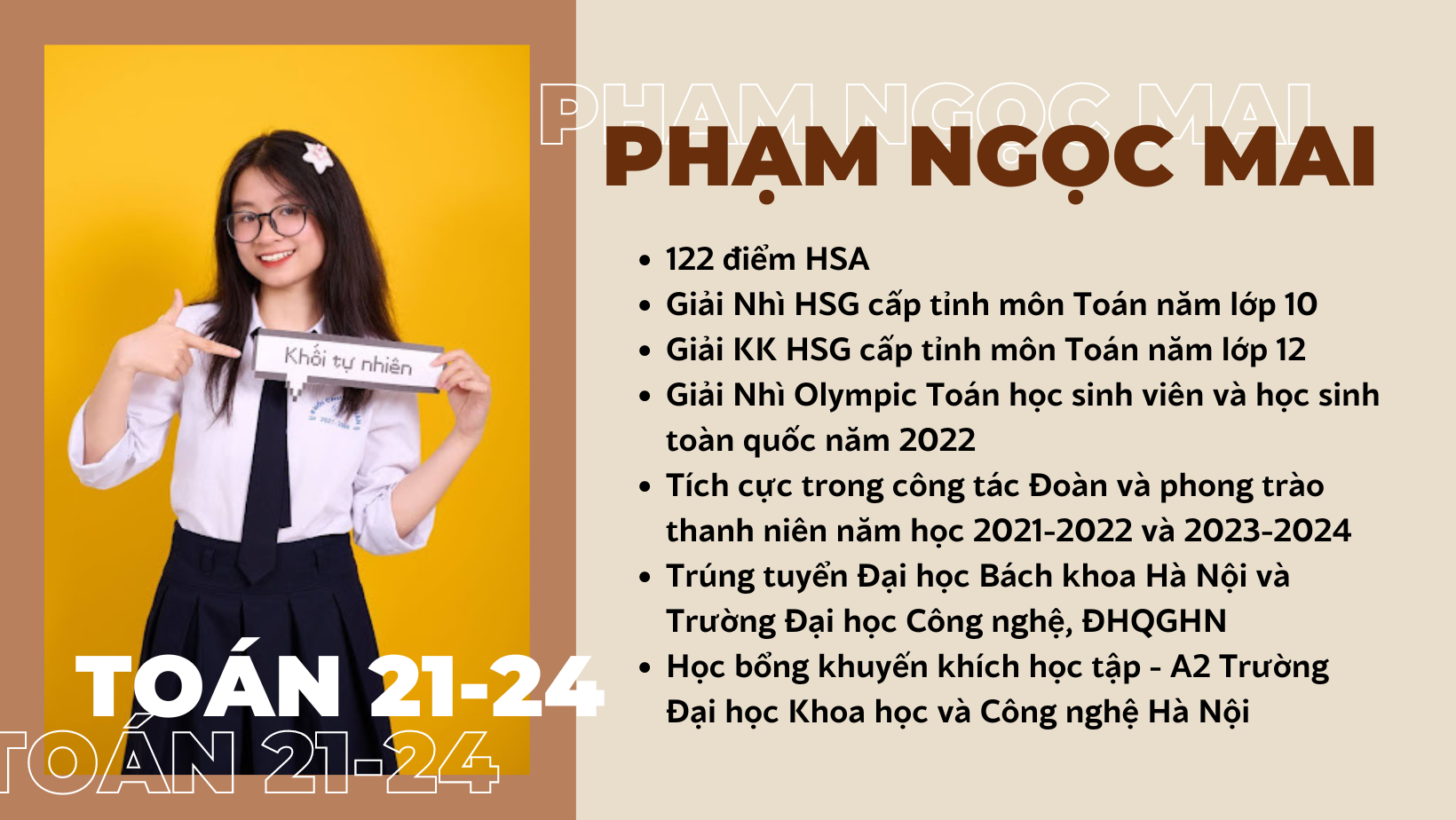 Lắng nghe bí quyết đạt 122 điểm trong bài thi Đánh giá năng lực (HSA) của nữ sinh chuyên Toán khóa 21-24